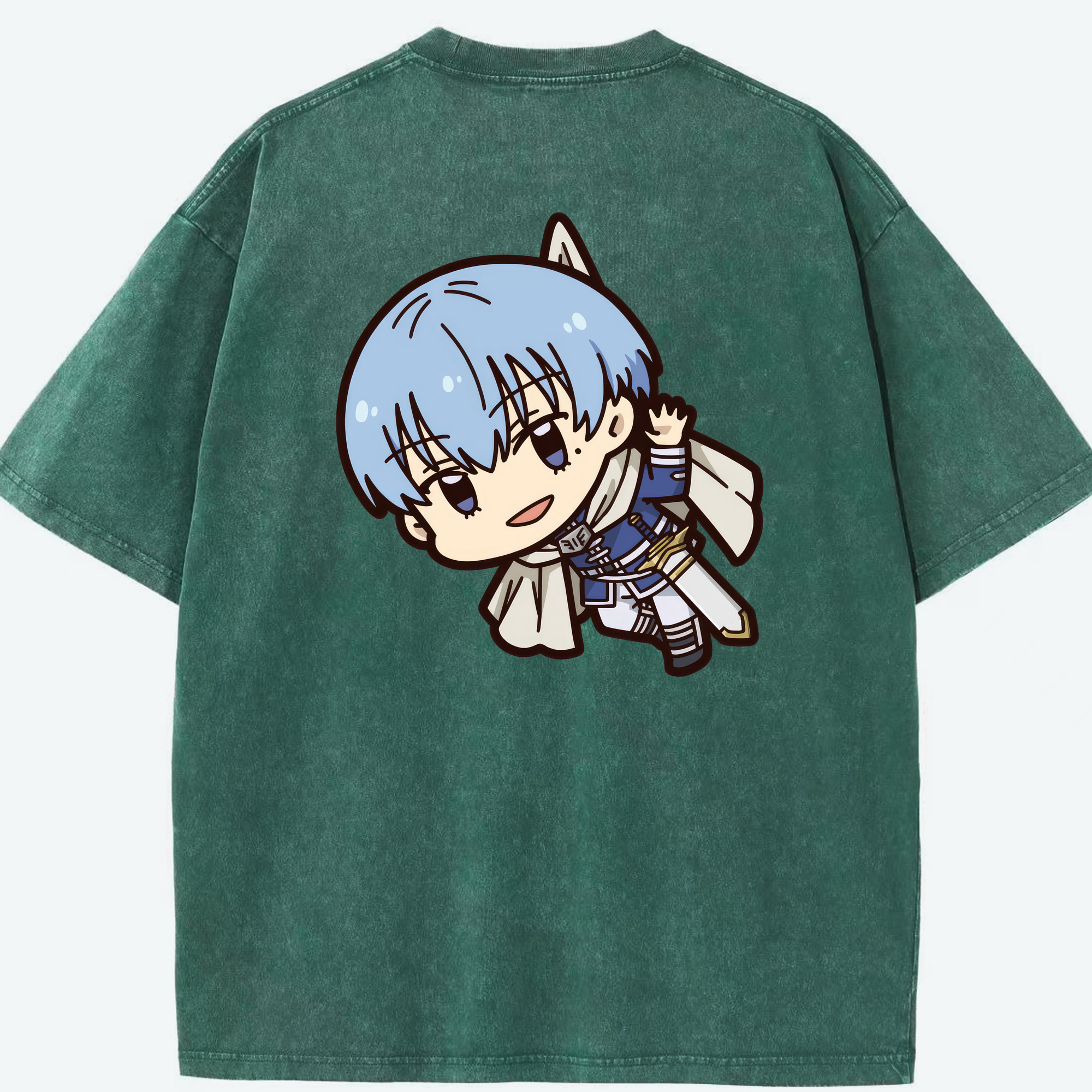 （画像用） 葬送のフリーレン Frieren 綿100% ヴィンテージ風 半袖Tシャツ（背面プリント）